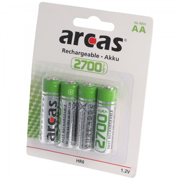 Arcas Mignon AA-batterij 4-pack 2700 mAh