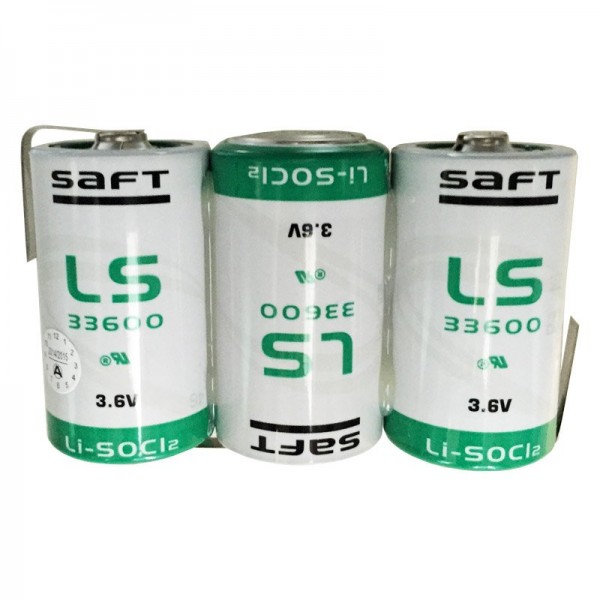 SAFT 3 x LS33600 lithiumbatterijpak 10,8 volt primair 17000 mAh