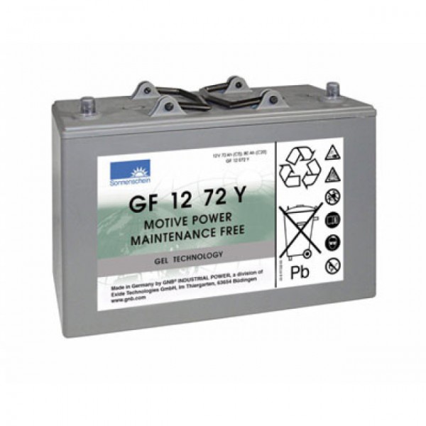 Exide Dryfit GF12072Y loodbatterij met A-polige 12V, 80000 mAh