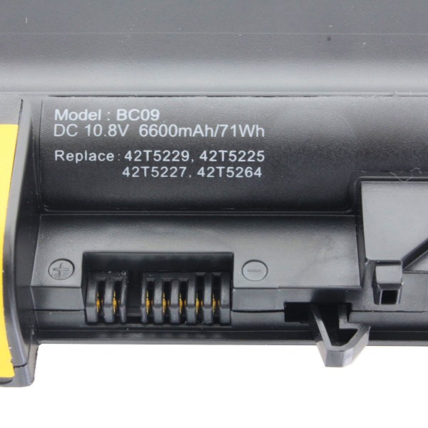 Batterij alleen geschikt voor Lenovo Thinkpad R61-serie, R500-serie, T61-serie 6600 mAh (vergelijk afbeelding precies)