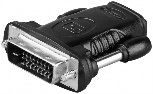 Goobay HDMI™/DVI-D-adapter, vernikkeld - HDMI™-bus (type A) > DVI-D-stekker dual link (24+1-polig)
