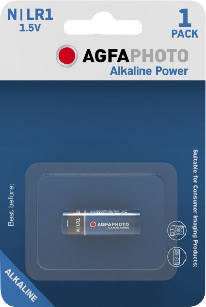 Agfaphoto Batterij Alkaline, LR1, N, 1,5V voeding, blisterverpakking (1-pack)