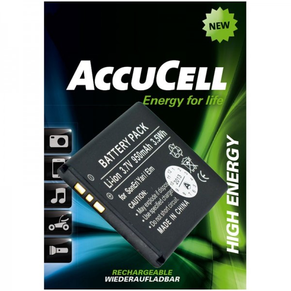 AccuCell-batterij geschikt voor Sony Ericsson Yari, BST-43 batterij