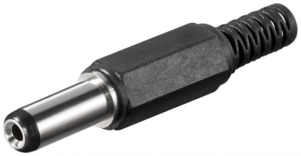 Goobay DC connector met knikbescherming - gat 2,1 mm x 5,5 mm