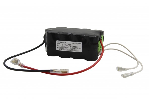 NC-batterij geschikt voor Primedic Defi B type M110 met NTC CE-conformiteit