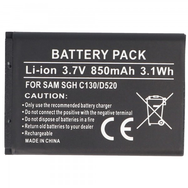 AccuCell-batterij geschikt voor Samsung SGH-X150, BST3108BEC / STD