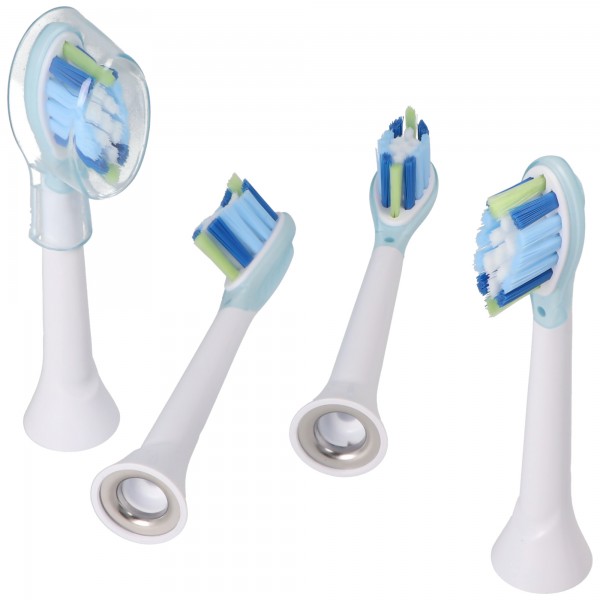 4 stuks Smart Cleaning Brush vervangende opzetborstels voor elektrische tandenborstels van Philips, geschikt voor bijvoorbeeld Philips HX3 HX6 HX8 HX9 serie