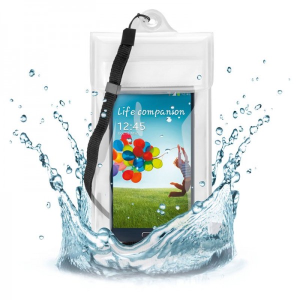 waterdichte strandtas voor Apple iPhone 4, iPhone 5, Samsung Galaxy S3, tot 9x14cm
