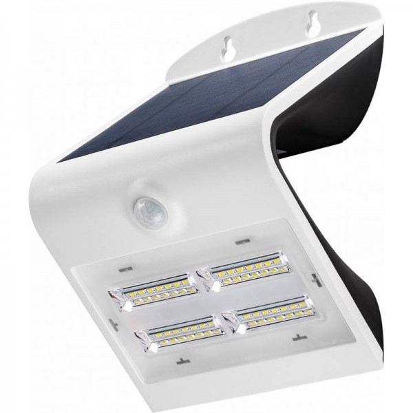 LED-wandlamp op zonne-energie met bewegingsmelder, 3,2 W met lithium-ionbatterij 18650
