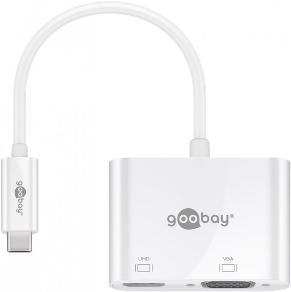 Goobay USB-C™-multipoortadapter HDMI™+VGA - breidt een USB-C™-apparaat uit met een HDMI™- en een VGA-poort