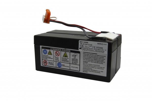 Loodzuurbatterij geschikt voor Physio Control defibrillator Lifepak 9