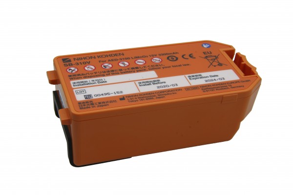 Originele Nihon Kohden-defibrillator voor lithiumbatterijen Cardiolife AED3100 - SB310V