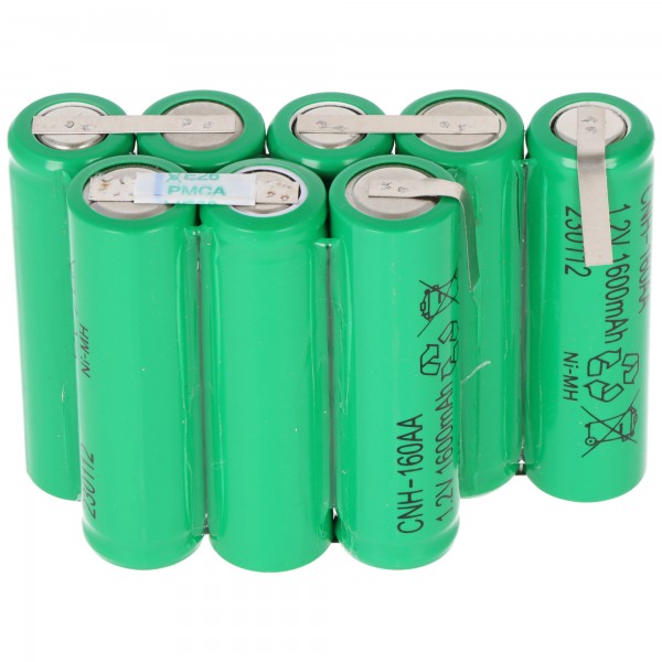 Batterij geschikt voor MCW-D 521 microfoon met 9,6 volt 1600mAh NiMH-batterijpakket 1600mAh