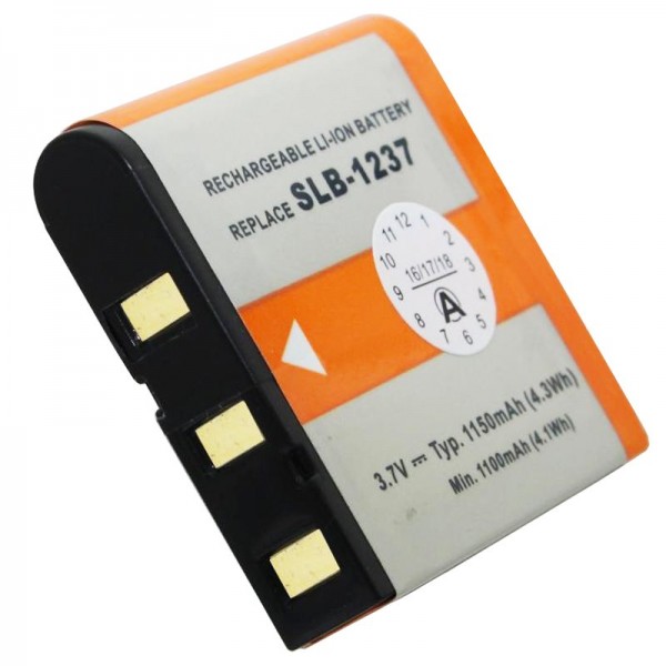 AccuCell-batterij geschikt voor Samsung SLB-1237, Digimax L55W