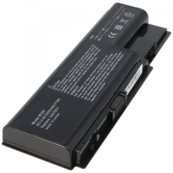 AccuCell-batterij geschikt voor Acer Aspire 7738G 14,8 volt 5200 mAh
