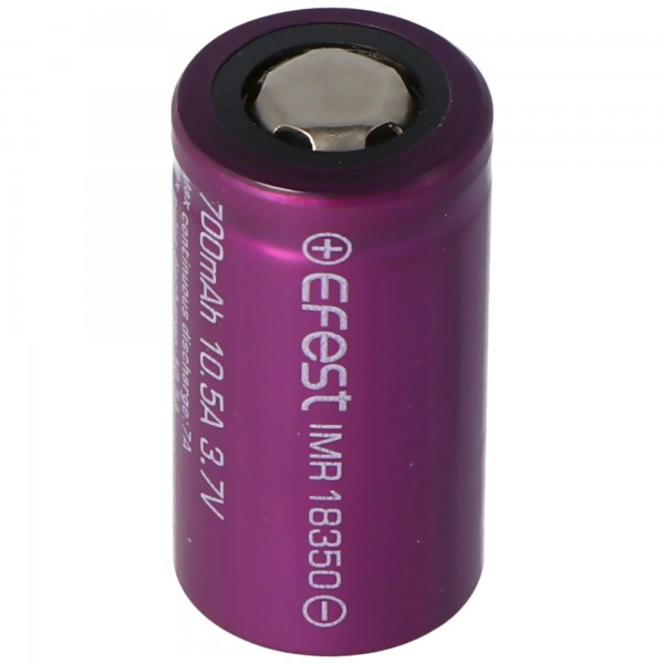 Efest Purple IMR18350 - 700 mAh 3,7 V Li-ionbatterij (platte positieve pool)