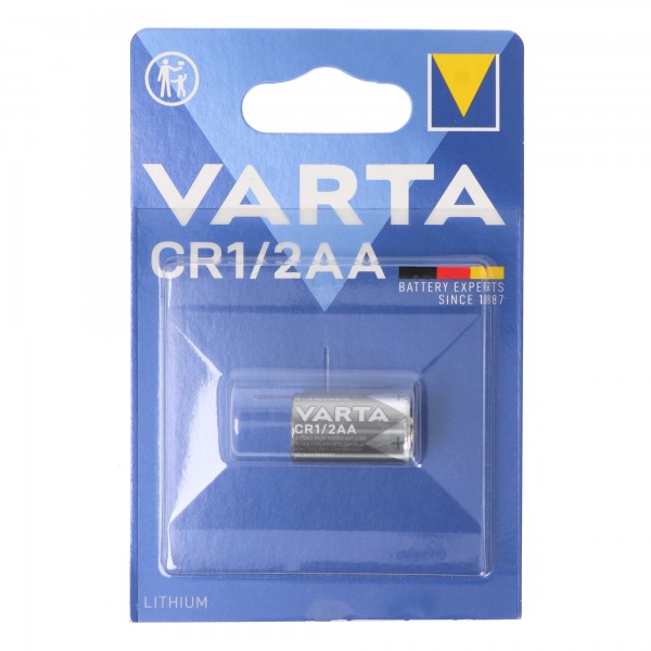 Varta Lithium CR 1/2 AA Varta 6127 3.0V 950mAh, let op de polariteit