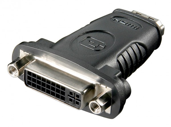 Goobay HDMI™/DVI-I-adapter, vernikkeld - HDMI™-bus (type A) > DVI-I-bus Dual-Link (24+5-polig)