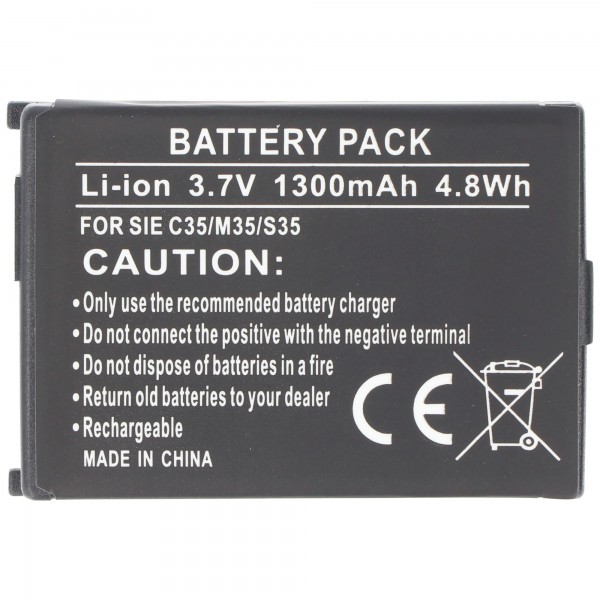 AccuCell-batterij geschikt voor Siemens C35, M35, S35, 1300mAh