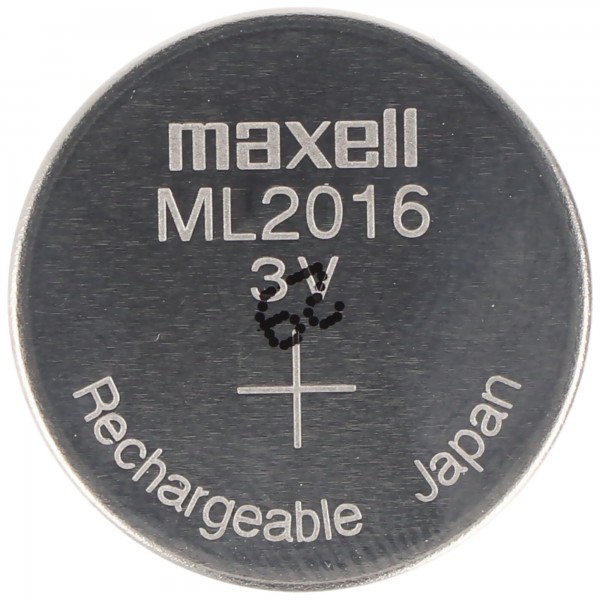 MAXELL ML2016 Li-ion knoopcel Li-Mn 3V 25mAh oplaadbare knoopcel