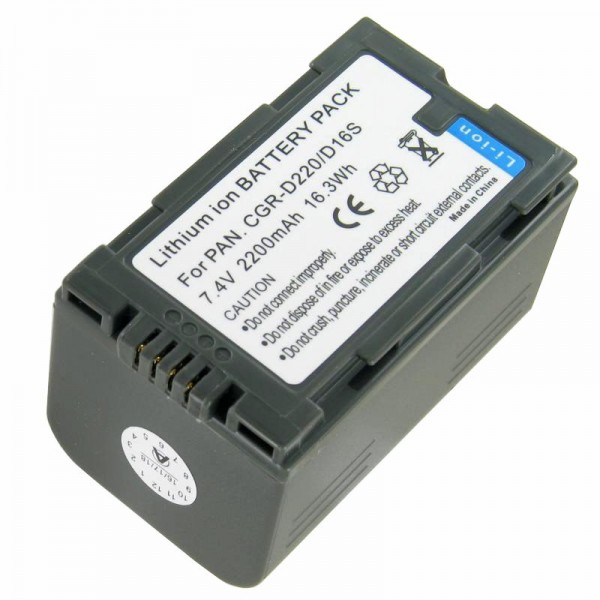 AccuCell-batterij geschikt voor Panasonic CGR-D220E, CGP-D14S