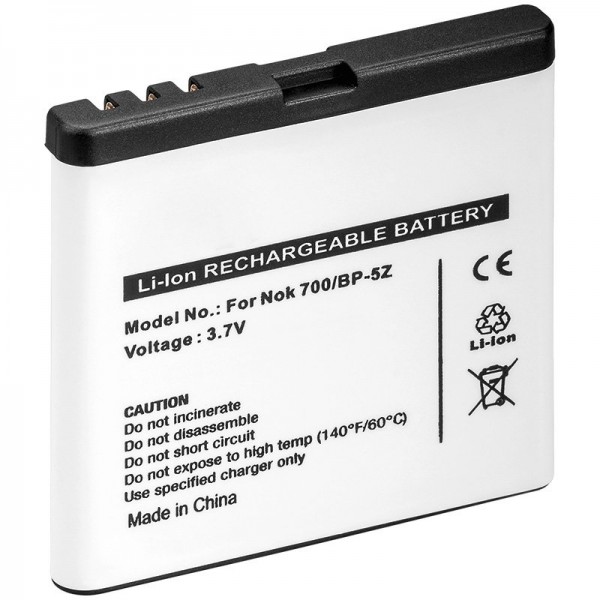 AccuCell-batterij geschikt voor NOKIA 700, BP-5Z batterij Li-ion