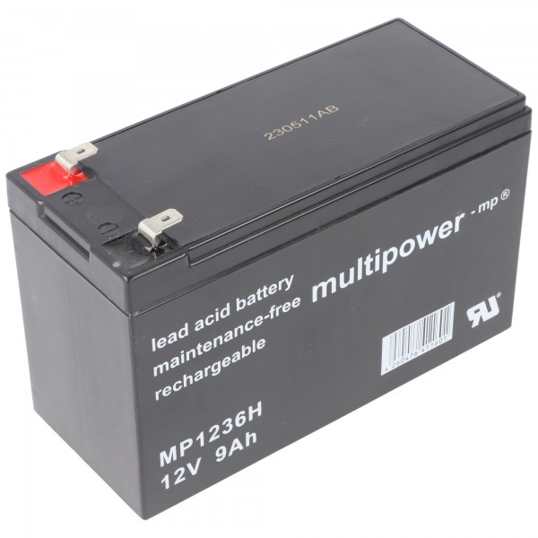 MP1236H Multipower loodbatterij 12 volt 9000 mAh