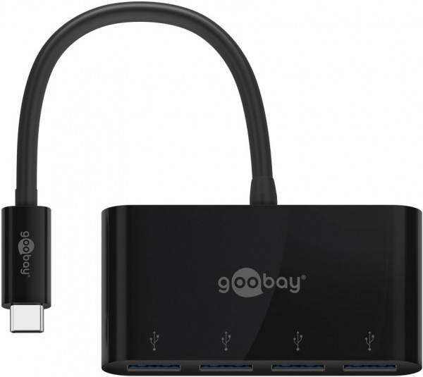 Goobay 4-weg USB-C™ multiport-adapter - gelijktijdige aansluiting van 4x USB 3.0 A-bus op USB-C™-stekker