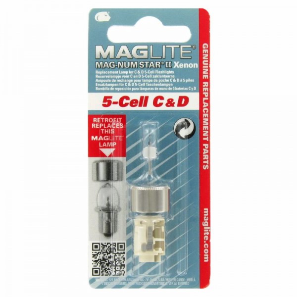 MAGLITE 5-Cell C & D-vervangingslampen MAG-LITE Xenonlamp