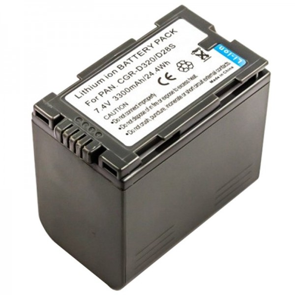 AccuCell-batterij geschikt voor Panasonic CGR-D320, VW-VBD35, -VBD40