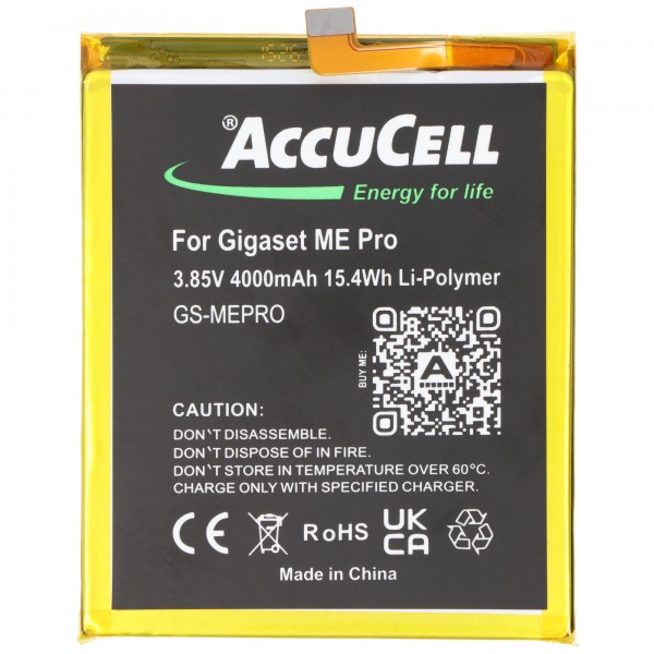 Accu geschikt voor Gigaset ME Pro Li-Polymeer 3.85V 4000mAh 15.4Wh