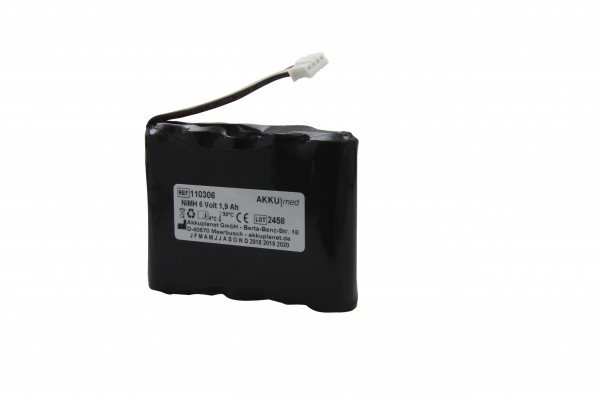 NiMH-batterij geschikt voor Fresenius-spuitpomp / Injektomat Agilia 6 volt 1,9 Ah CE-conform