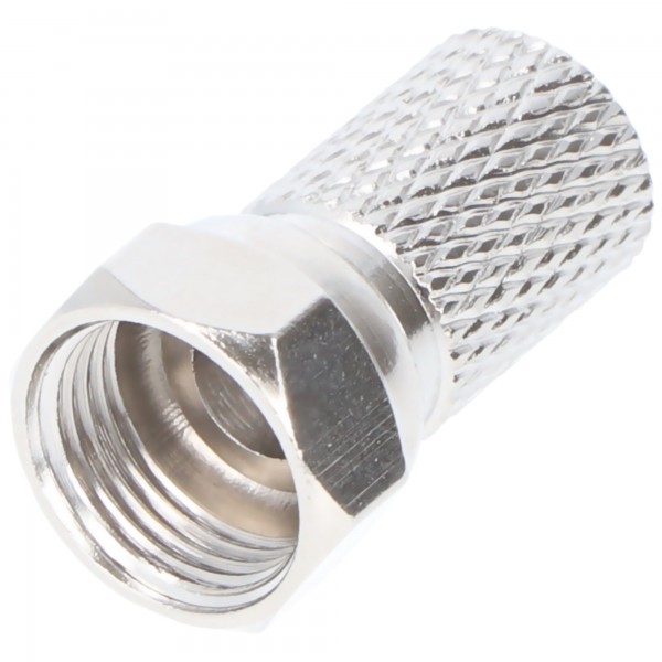 Goobay twist-on F-connector 7,0 mm - twist-on adapter van zink met nikkelen contacten