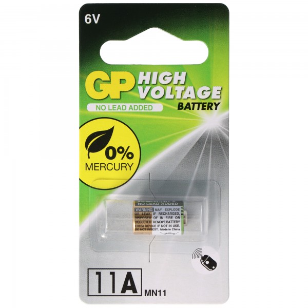 GP11A GP-batterij, 6 volt alkalische hoogspanningsbatterij