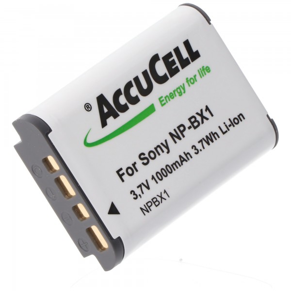 AccuCell-batterij geschikt voor SONY NP-BX1, Cyber-shot DSC-RX100, geen originele batterij