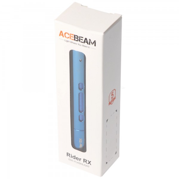 AceBeam Rider RX EDC met 650 lumen, compacte LED zaklamp, éénhandsbediening, inclusief 1x 14500 920mAh Li-Ion accu