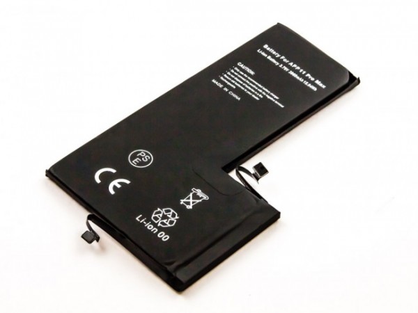 Batterij geschikt voor Apple iPhone 11 Pro Max, Li-Polymer, 3.79V, 3969mAh, 15.0Wh, ingebouwd, zonder gereedschap - zonder informatie over de batterijstatus
