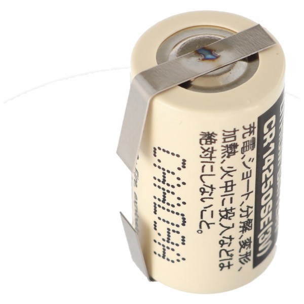 Sanyo lithiumbatterij CR14250 SE 1 / 2AA, IEC CR14250, U-soldeertag