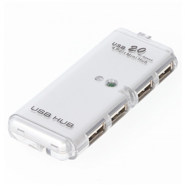 Goobay 4-way USB 2.0 Hi-Speed HUB/distributeur - voor het aansluiten van maximaal 4 USB-apparaten op een USB-poort