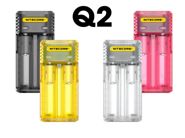 Nitecore Q2 - snellader voor Li-Ion-batterijen, 2 asladers - 4 kleuren om uit te kiezen