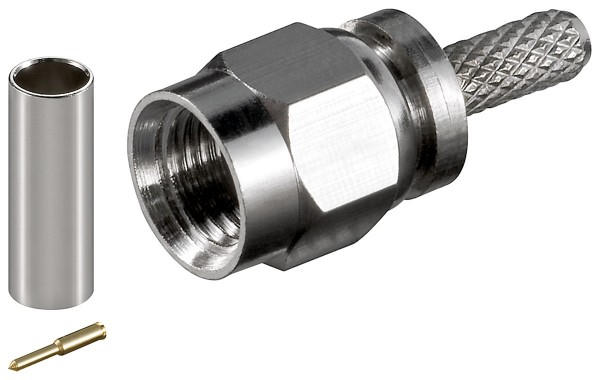 Goobay SMA crimp connector - met verguld contact, voor RG 174/U kabel