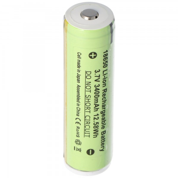 Batterij geschikt voor 3.7V 18650ICR voor Steel W oplaadbare 10W oplaadbare LED-zaklamp