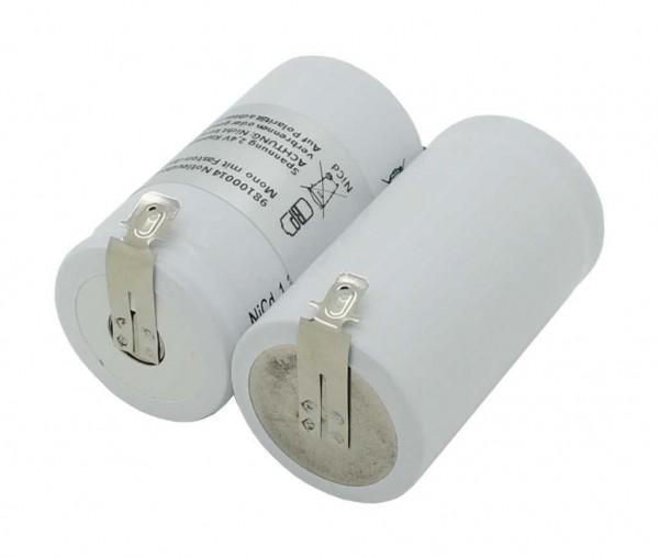 Batterij voor noodlicht NiCd 2.4V 4500mAh F1x2 Mono D met Faston-aansluiting geschikt voor 2,4 V-batterij