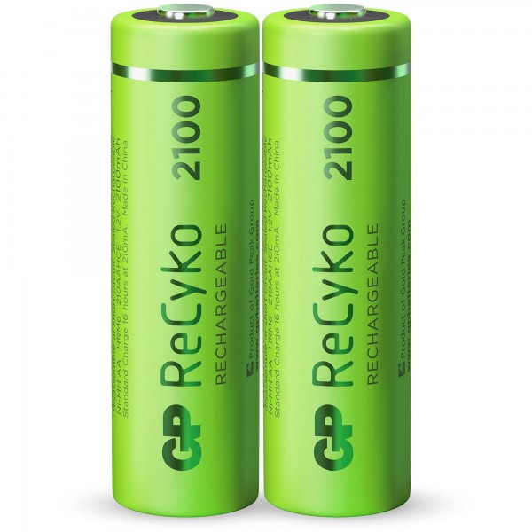 AA batterij GP NiMH 2100 mAh ReCyko 1.2V 2 stuks