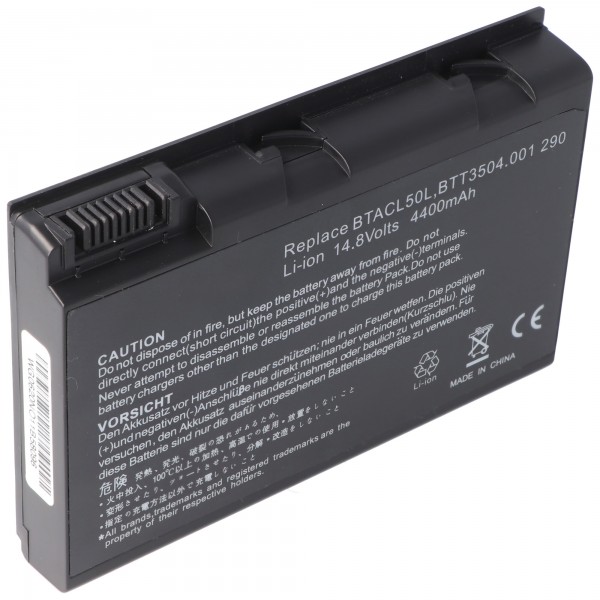AccuCell-batterij voor Acer TravelMate 650, BTP-650, 916-2320