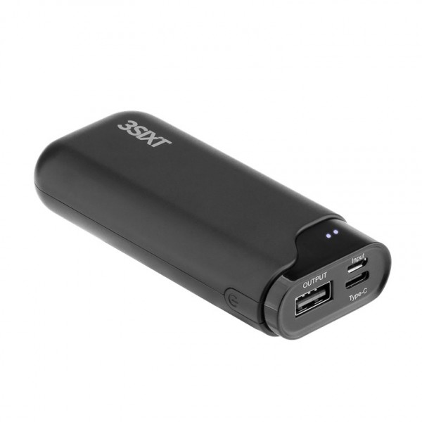 3sixT JetPak LED 4000mAh handige powerbank met USB-C™ en USB-A aansluiting - (3S-1484)