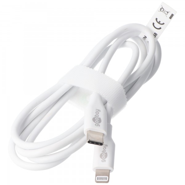 Lightning USB-C oplaad- en synchronisatiekabel, de MFi-kabel voor Apple iPhone, iPad, wit