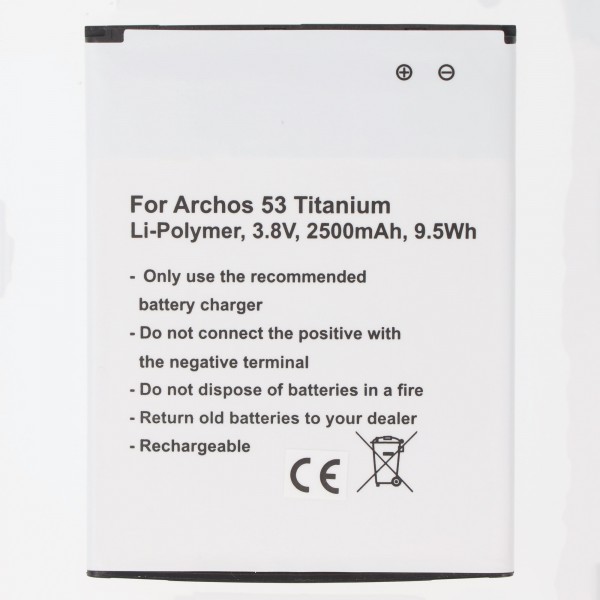 Accu geschikt voor de Archos 53 Titanium accu AC53Ti