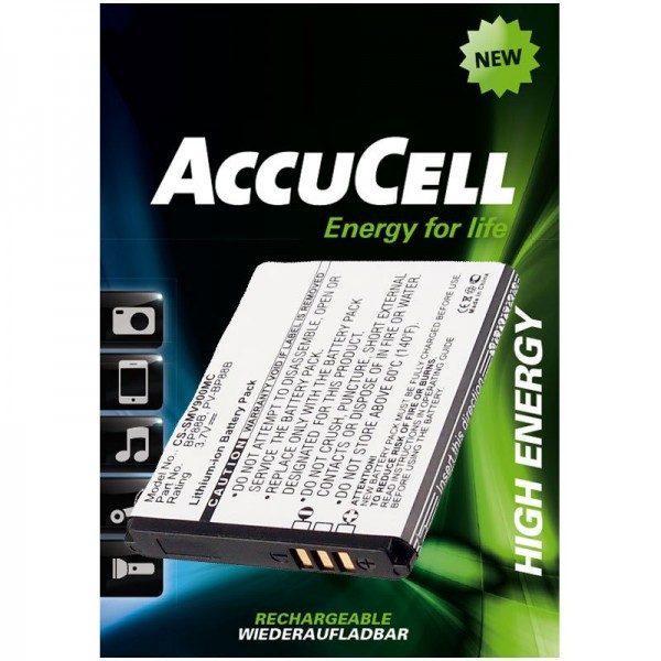 AccuCell-batterij geschikt voor Samsung MV900F-batterij, Samsung BP-88B