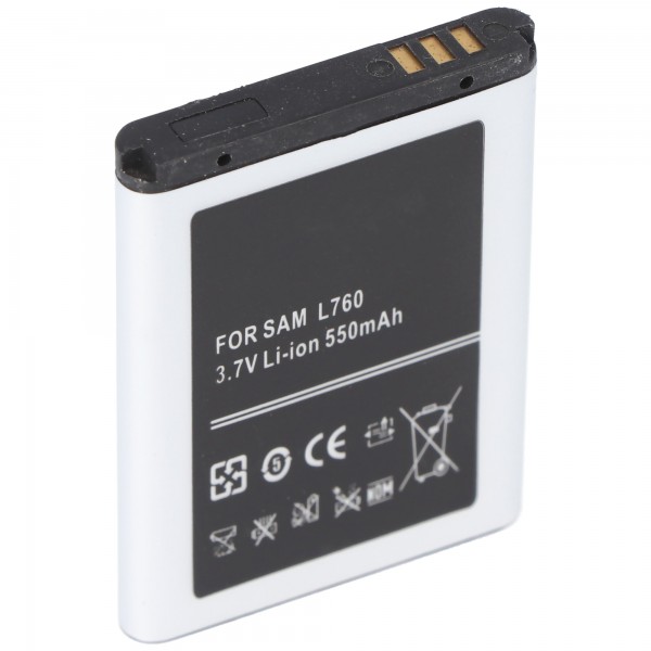 AccuCell-batterij geschikt voor Samsung SGH-L760 Li-Ion-batterij AB553443DACSTD